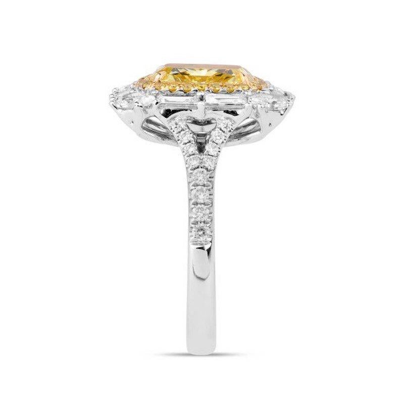 larity: VS2 
Metal: White Gold
Main Stone: Yellow Diamond 2.51ctw
Side Stone Weight: Diamonds 1.51ctw
Total Diamond Carat Weight: 4.2ctw



** Comes with GIA Certificate
