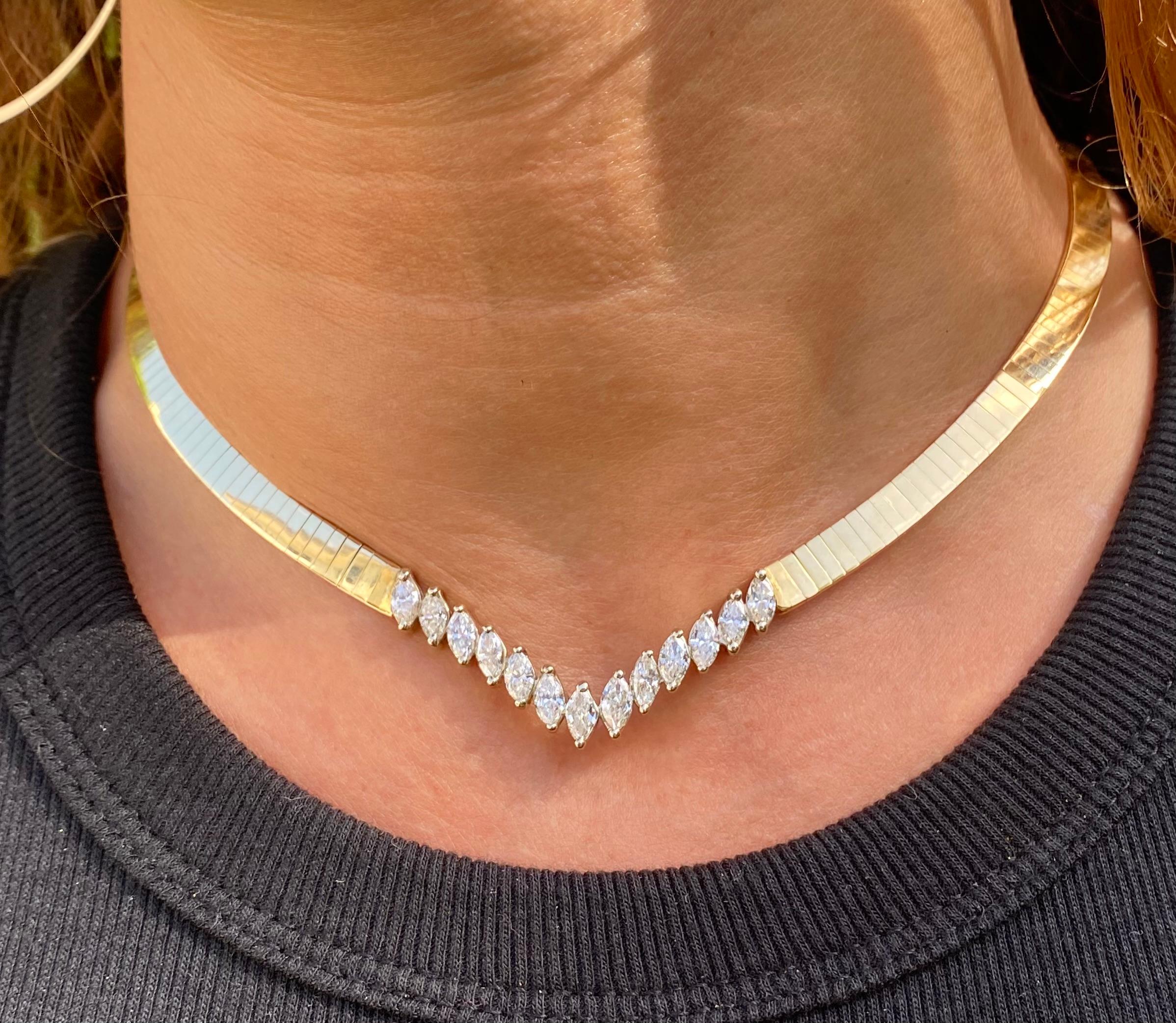 herringbone diamond necklace
