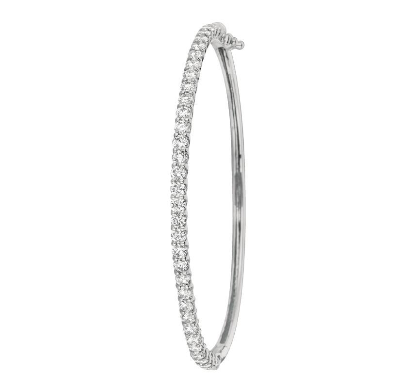 4.01 Carat Natural Diamond Bangle Bracelet G SI 14K White Gold

100% Natural Diamonds, Not Enhanced in any way Round Cut Diamond Bangle
4.01CT
G-H
SI
14K White Gold, Prong Style, 9.20 grams
3 mm in width 2 5/8