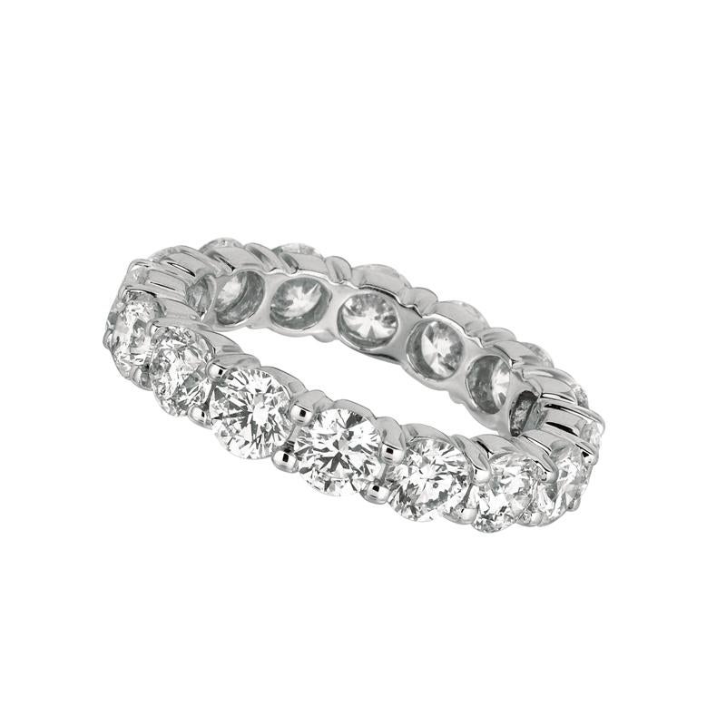 4,00 Karat natürlicher Diamant Eternity Band Ring G SI 18 Karat Weißgold 16 Steine (Zeitgenössisch) im Angebot