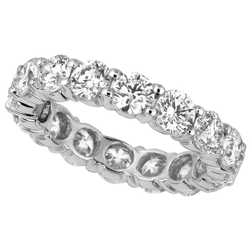 Im Angebot: 4,00 Karat natürlicher Diamant Eternity Band Ring G SI 18 Karat Weißgold 16 Steine ()
