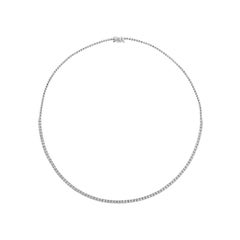 4.00 Carat Natural Diamond Tennis Necklace G-H SI 14k White Gold
