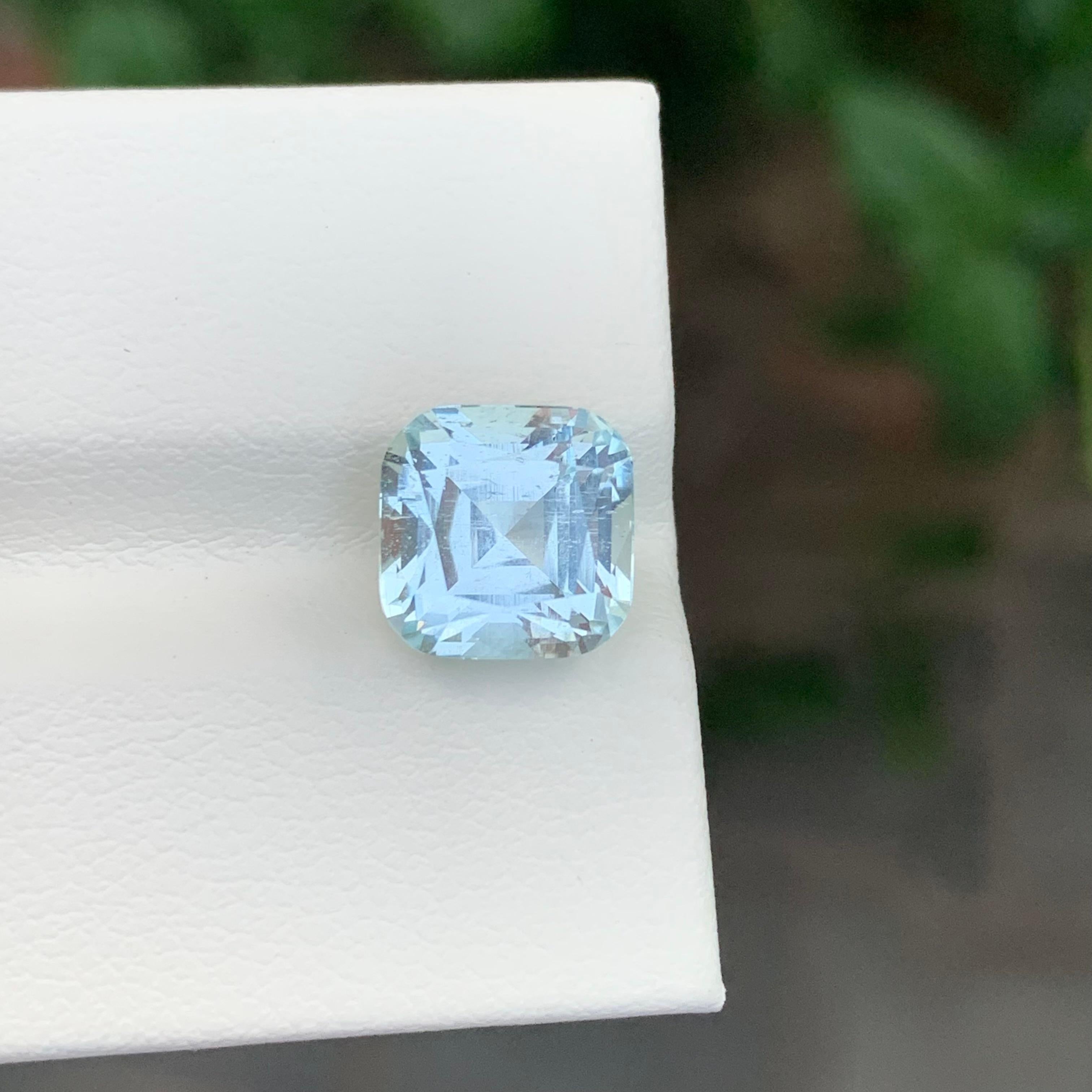 4,00 Karat Natürlicher loser Aquamarin Perfekte Quadratische Form Edelstein im Zustand „Neu“ im Angebot in Peshawar, PK