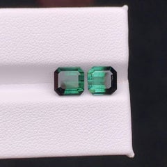 4,00 quilates de turmalina bicolor natural suelta Pareja Piedra preciosa pakistaní talla esmeralda