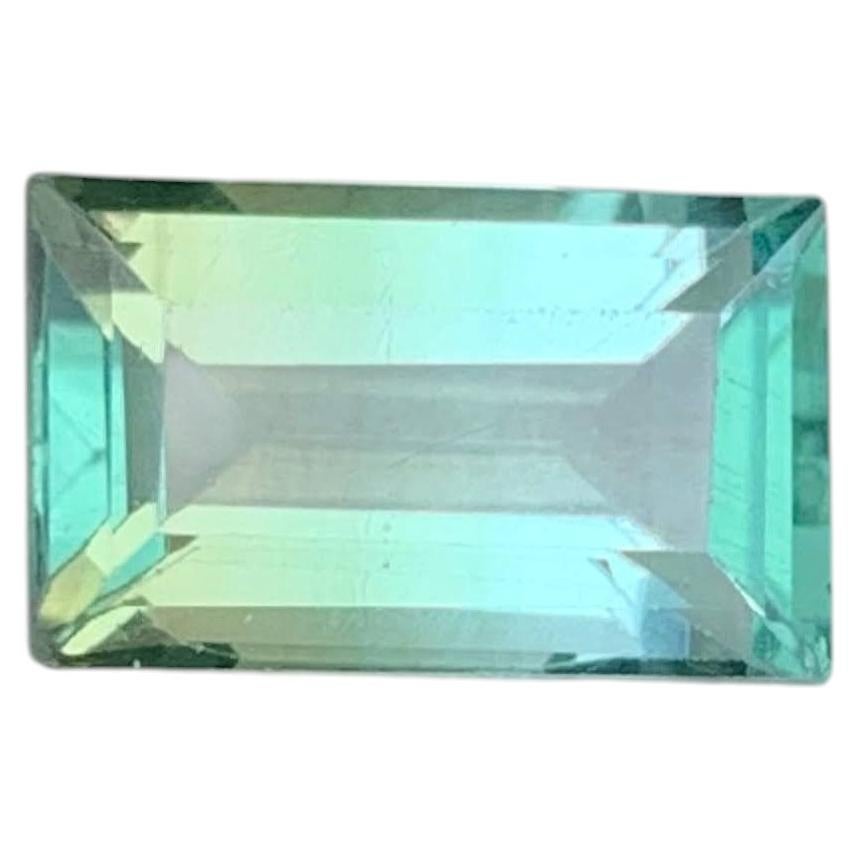 4.00 Carat Natural Loose Bicolor Tourmaline Stone Baguette Cut African Gemstone For Sale