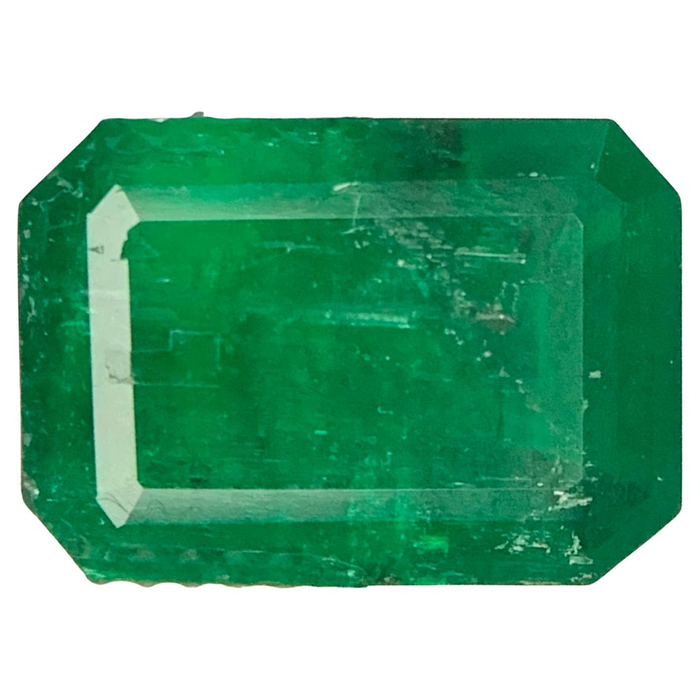 4.00 Carat Natural Loose Emerald Gemstone Emerald Cut For Sale