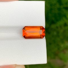 4.00 Carat Natural Loose Madeira Citrine Emerald Fancy Cut Portuguese Gemstone