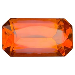 4.00 Carat Natural Loose Madeira Citrine Emerald Fancy Cut Portuguese Gemstone