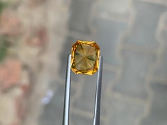 4.00 Carati Nature Sciolto Maraba Citrino Taglio Ottagono Gemma