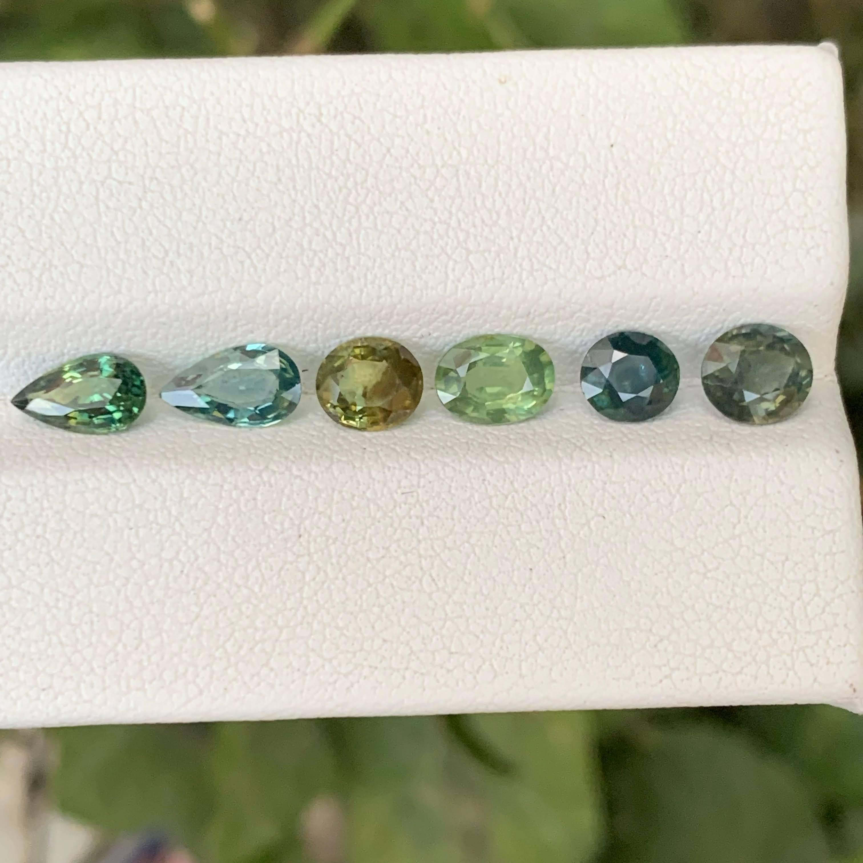 4,00 Carati di Zaffiro Naturale Sciolto 6 Pezzi Lotto di Pietre Gemme Dal Madagascar in vendita 4