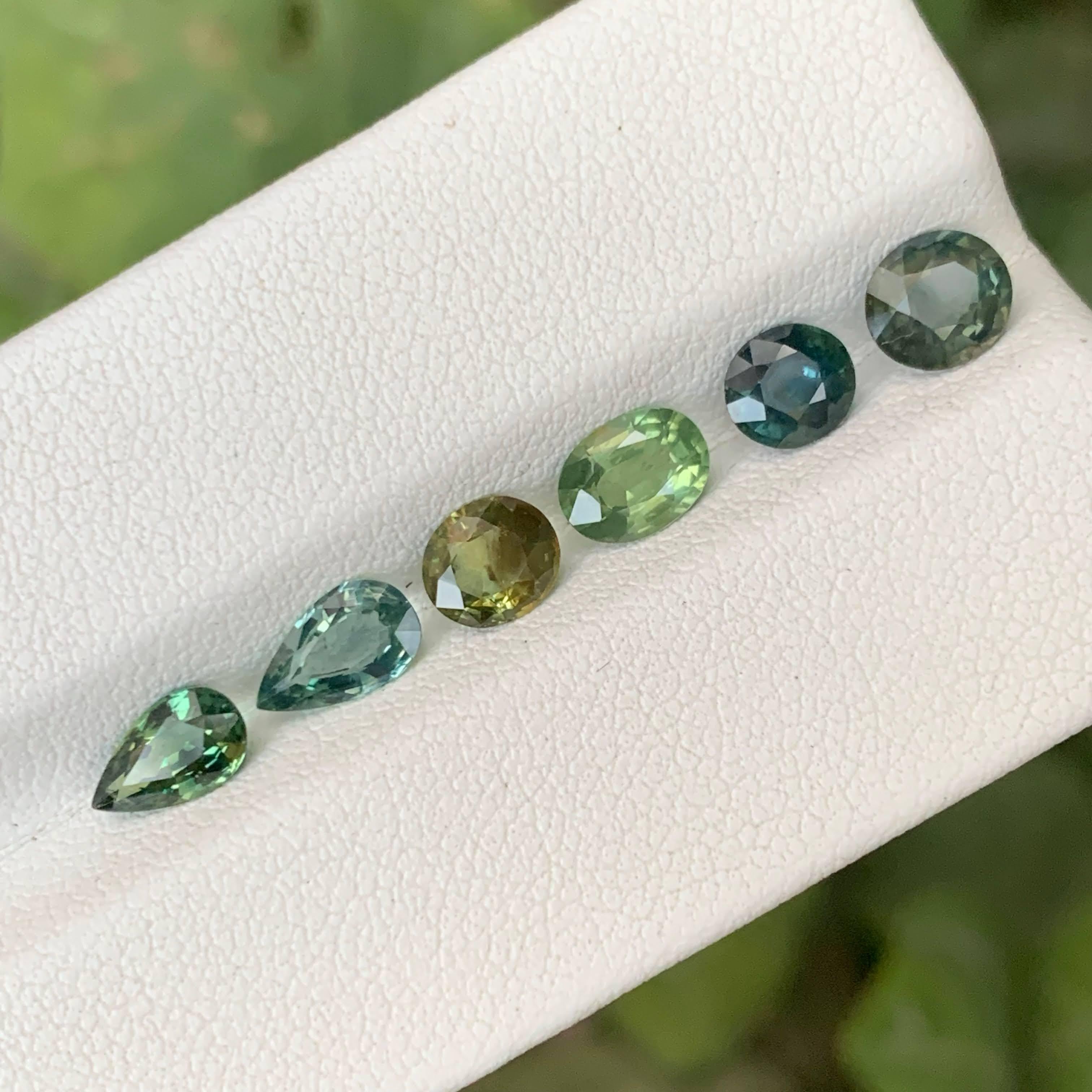 4,00 Carati di Zaffiro Naturale Sciolto 6 Pezzi Lotto di Pietre Gemme Dal Madagascar In condizioni Nuovo in vendita a Bangkok, TH