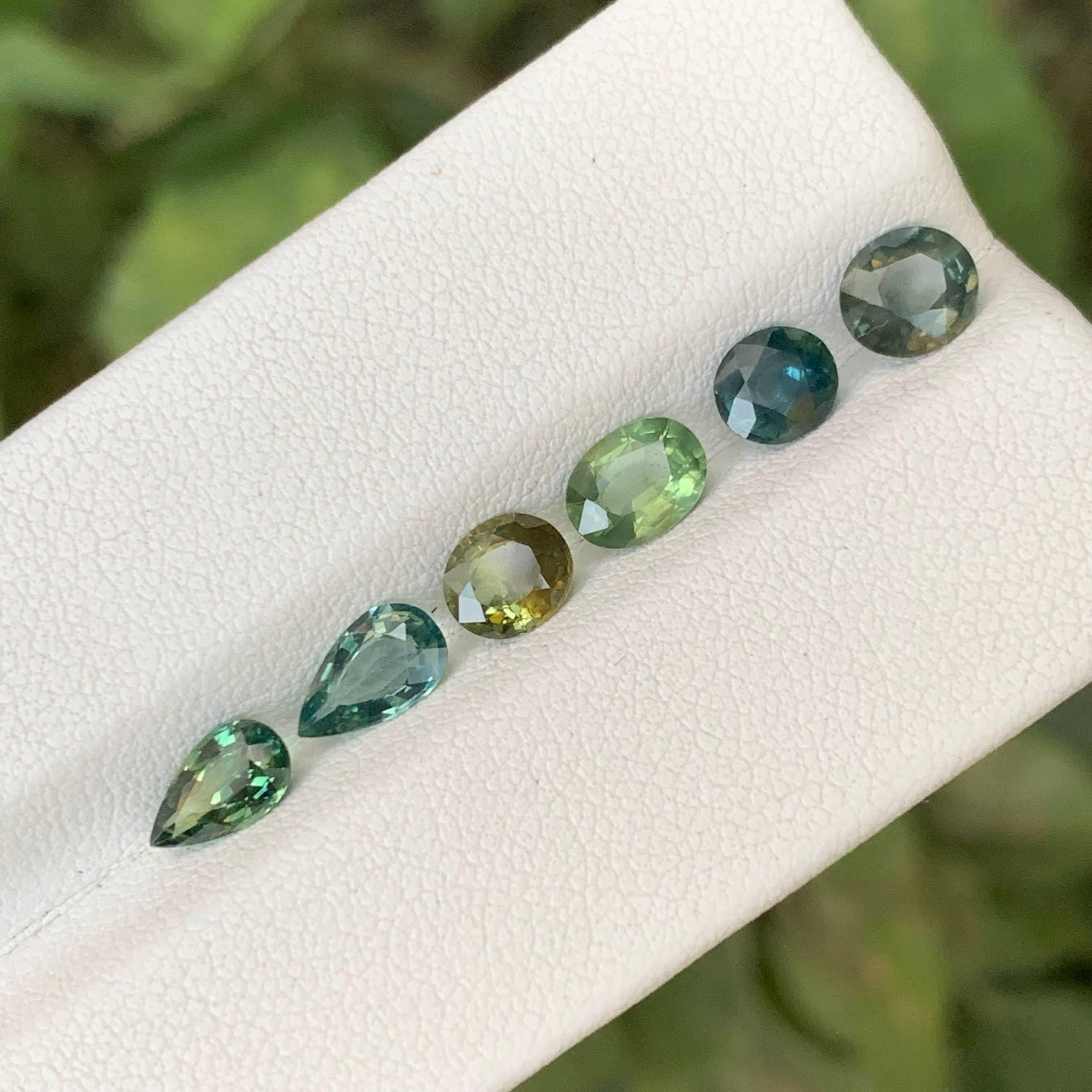 da uomo o donna 4,00 Carati di Zaffiro Naturale Sciolto 6 Pezzi Lotto di Pietre Gemme Dal Madagascar in vendita