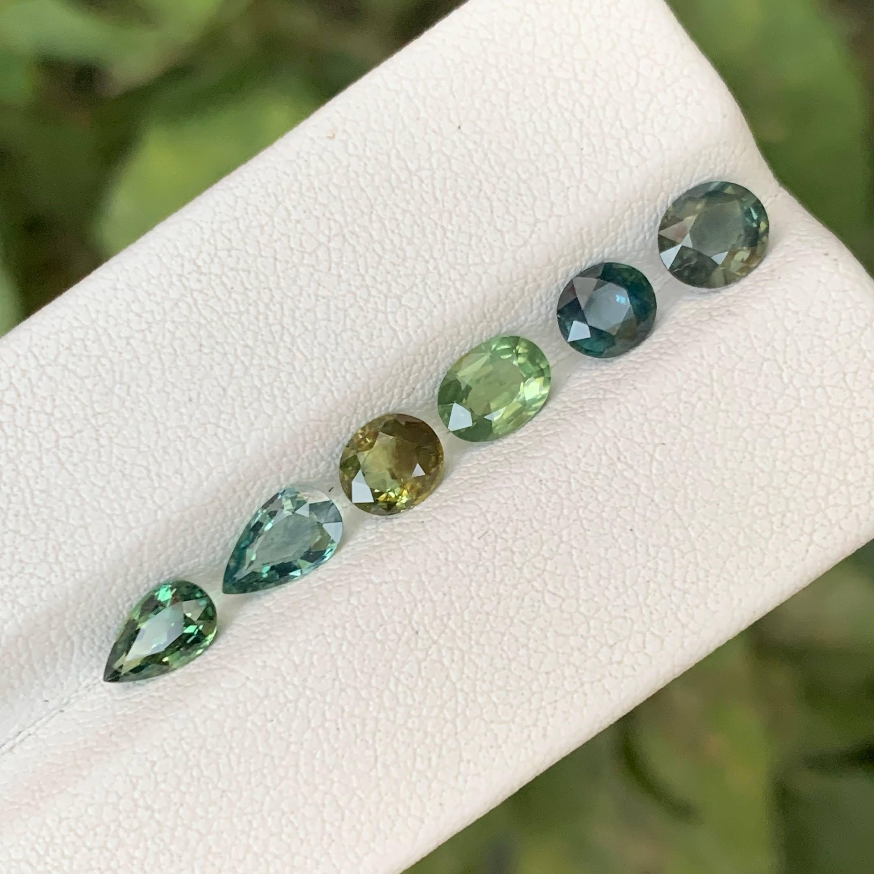 4,00 Carati di Zaffiro Naturale Sciolto 6 Pezzi Lotto di Pietre Gemme Dal Madagascar in vendita 1