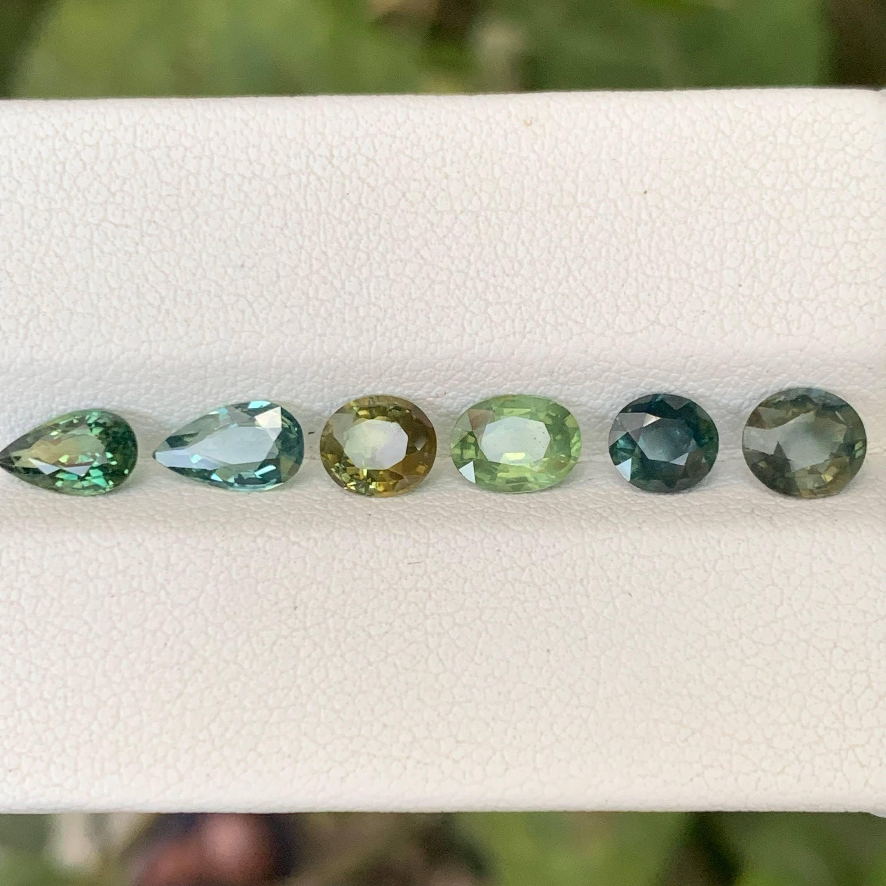 4,00 Carati di Zaffiro Naturale Sciolto 6 Pezzi Lotto di Pietre Gemme Dal Madagascar in vendita 2