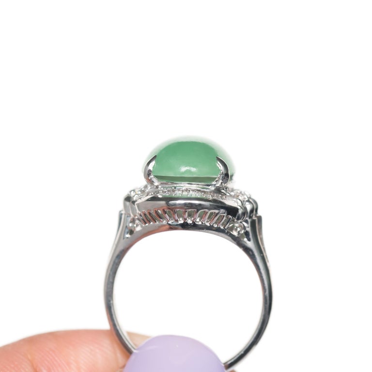 4.00 Carat Platinum Jade Engagement Ring For Sale at 1stDibs jadeite engagement ring, jade