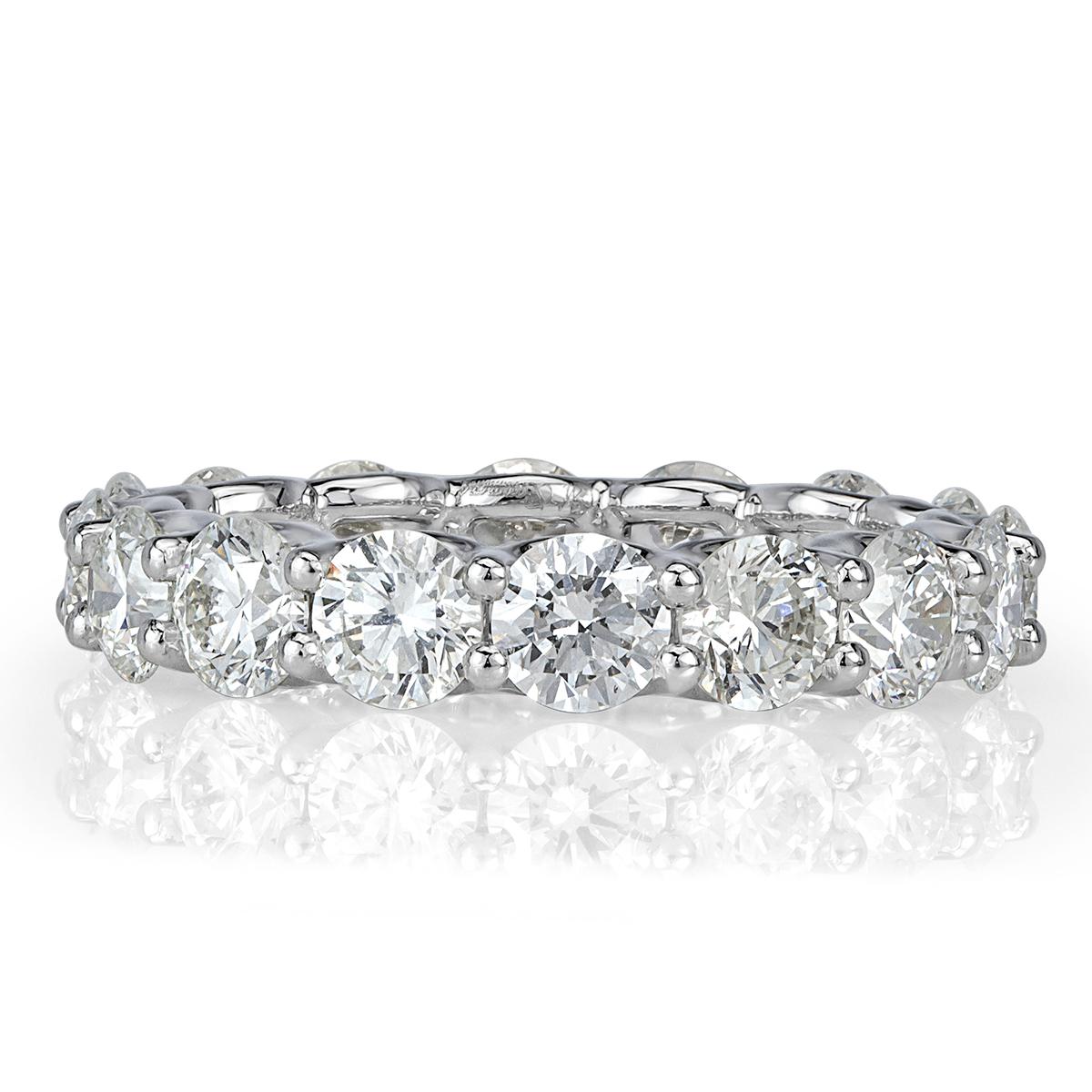 Mark Broumand 4.00 Carat Round Brilliant Cut Diamond Eternity Band  In New Condition For Sale In Los Angeles, CA
