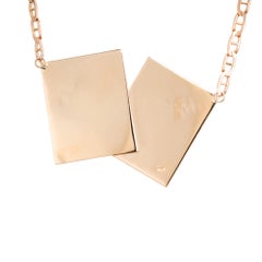 4,00 Karat Rubin-Gelbgold King and Queen of Hearts Poker-Karten-Anhänger Halskette