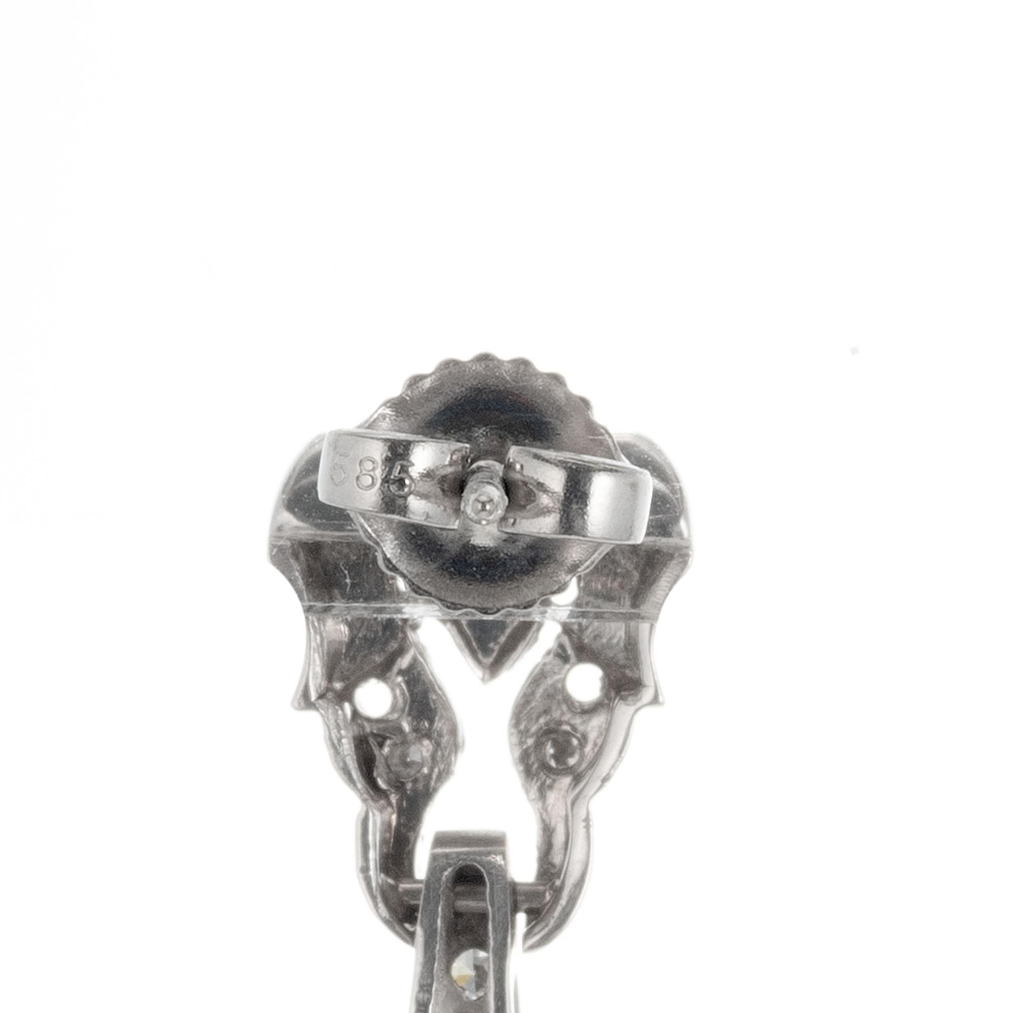 Ohrhänger mit 4,00 Karat Topas und Diamant aus Weißgold im Zustand „Hervorragend“ im Angebot in Stamford, CT