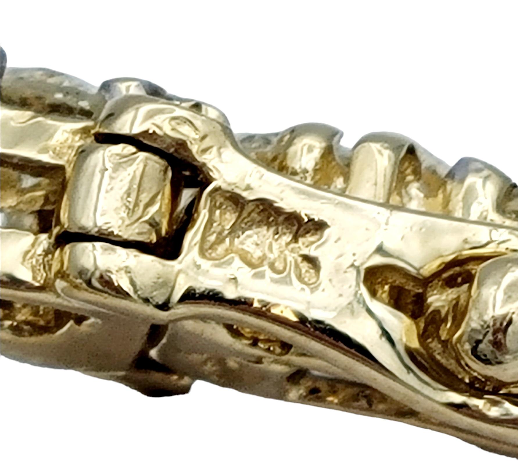 Bracelet à maillons géométriques en or jaune 14 carats avec diamants ronds de 4,00 carats au total Pour femmes en vente