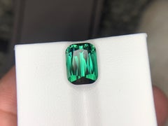 4,00 quilates turmalina verde azulada gema natural suelta talla cojín