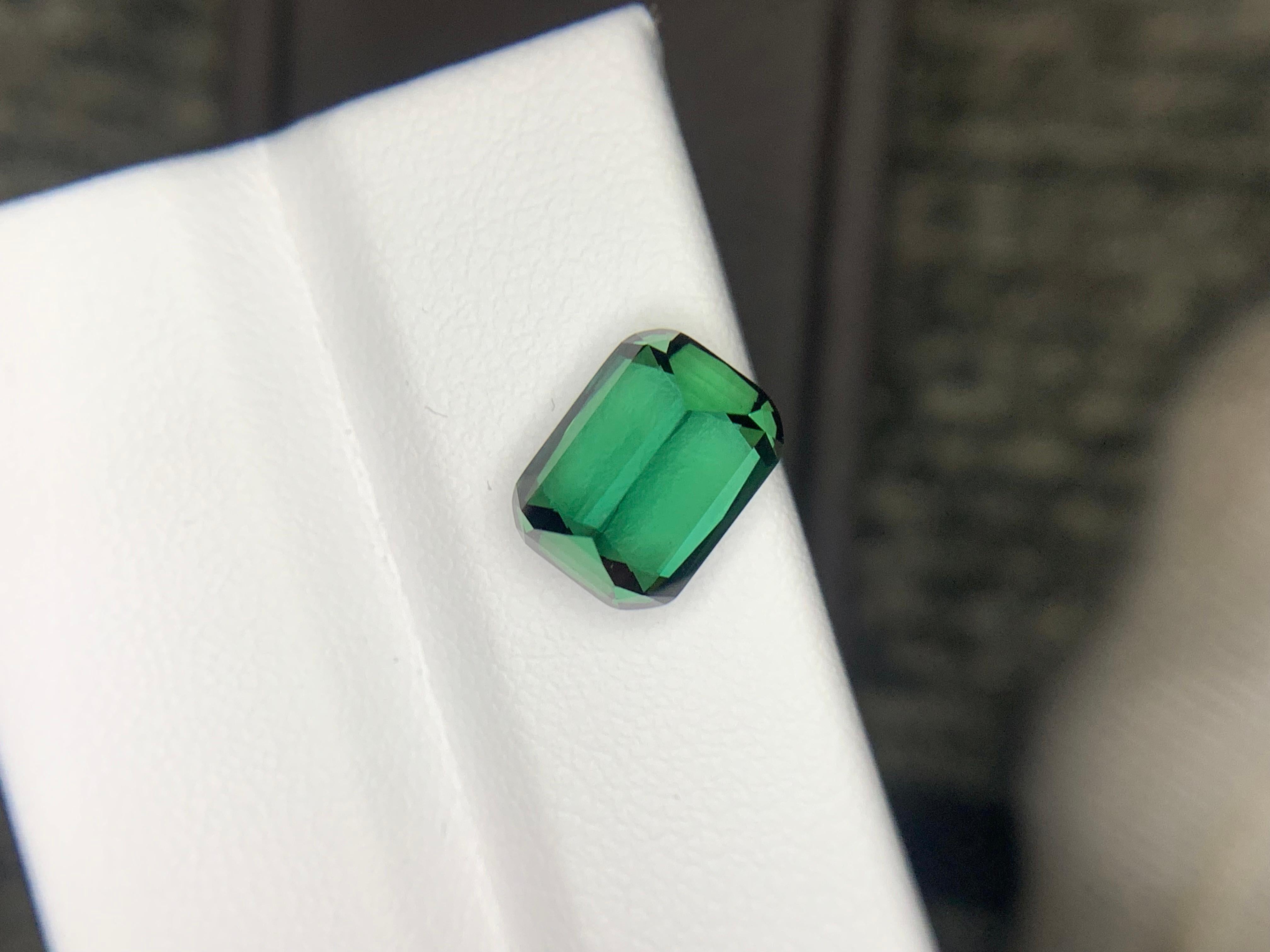 Taille coussin 4.00 Carats Bluish Green Tourmaline Loose Natural Gemstone Cushion Cut (Tourmaline verte bleuâtre en vrac) en vente