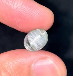 4.00 Carats Cat’s Eye Tourmaline Stone Oval Cut Natural Afghan Gemstone