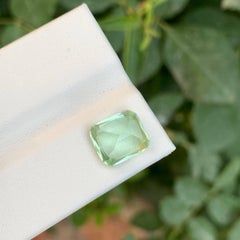 4.00 carats Loose Mint Green Tourmaline Stone Cushion Cut African Gemstone