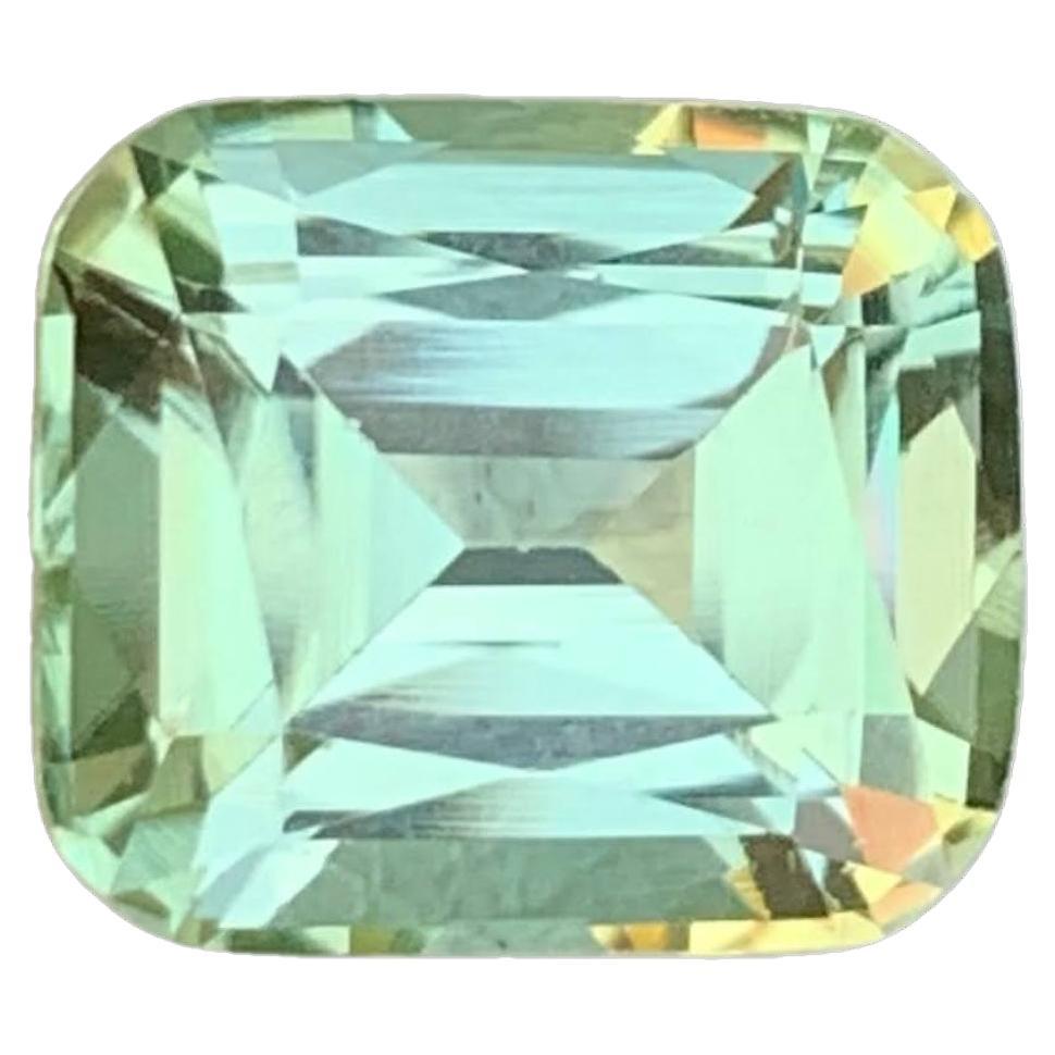 4.00 carats Loose Mint Green Tourmaline Stone Cushion Cut African Gemstone