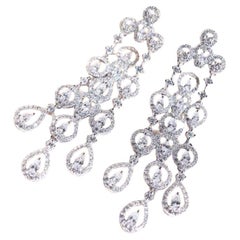 4,00 Karat gemischte Form Diamanten 18k Gold Ohrringe