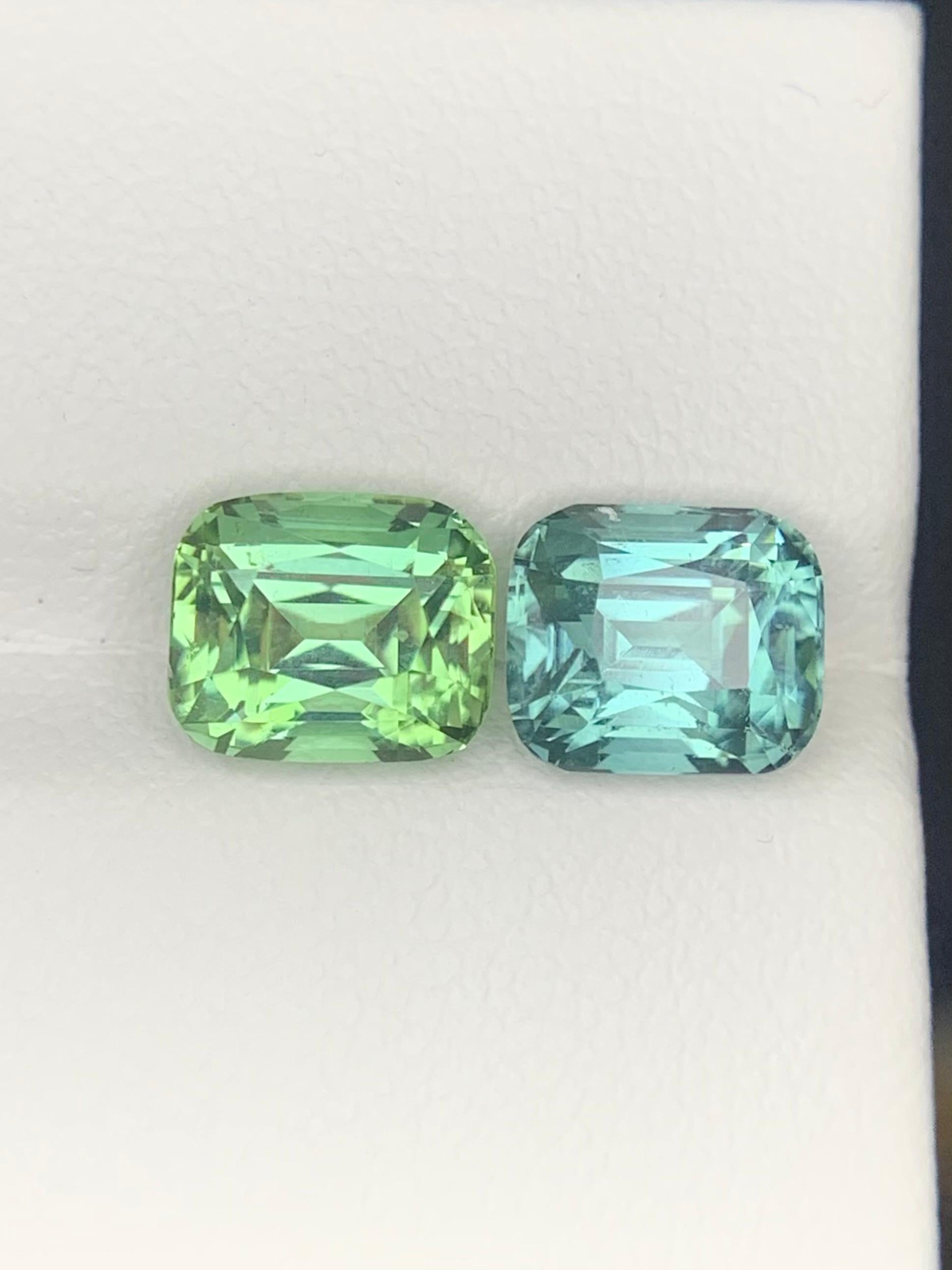 4.00 Carats Natural Loose Reverse Tourmaline Pair Gemstones en vente 4