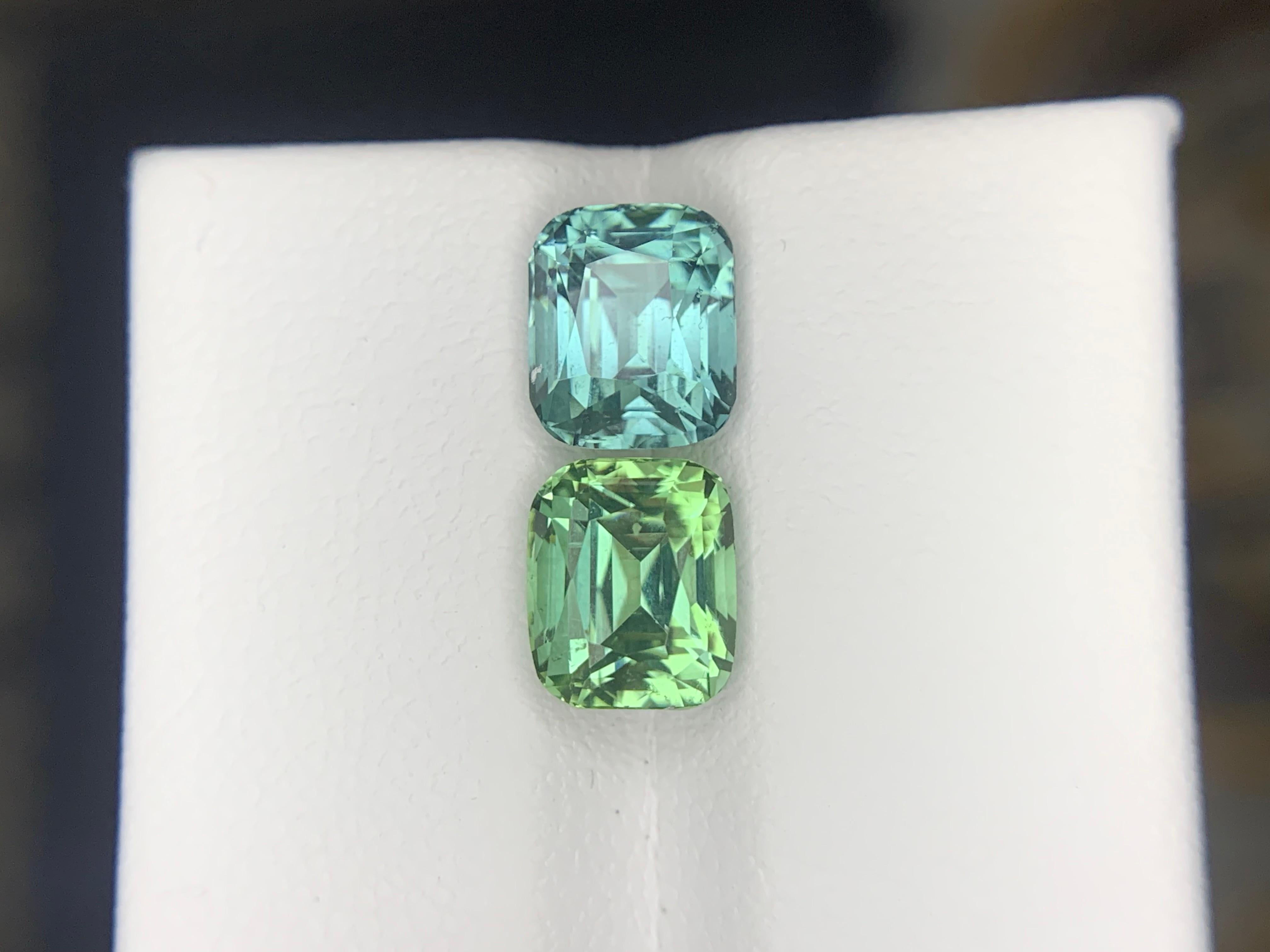 4.00 Carats Natural Loose Reverse Tourmaline Pair Gemstones en vente 5