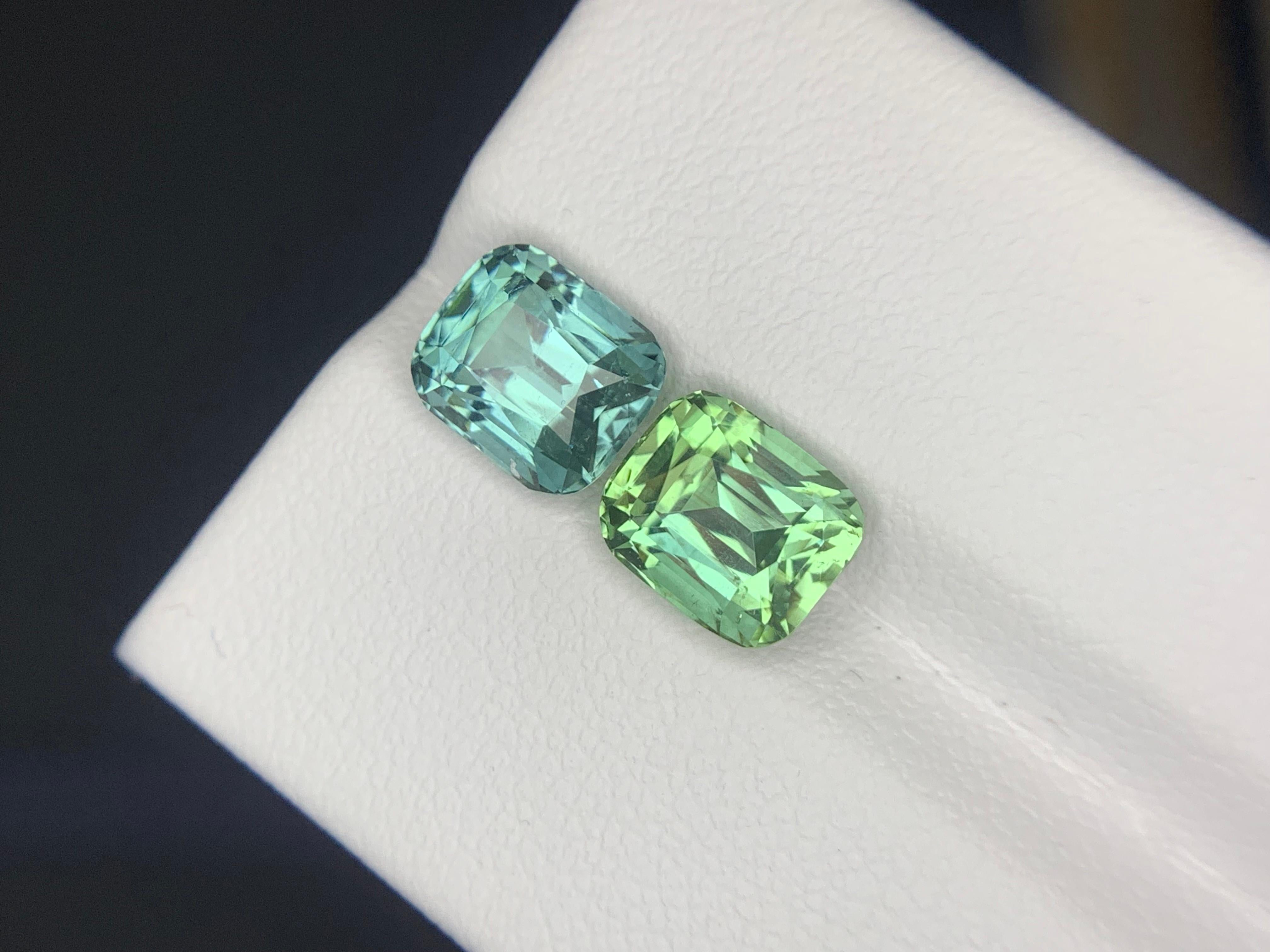 4.00 Carats Natural Loose Reverse Tourmaline Pair Gemstones en vente 6