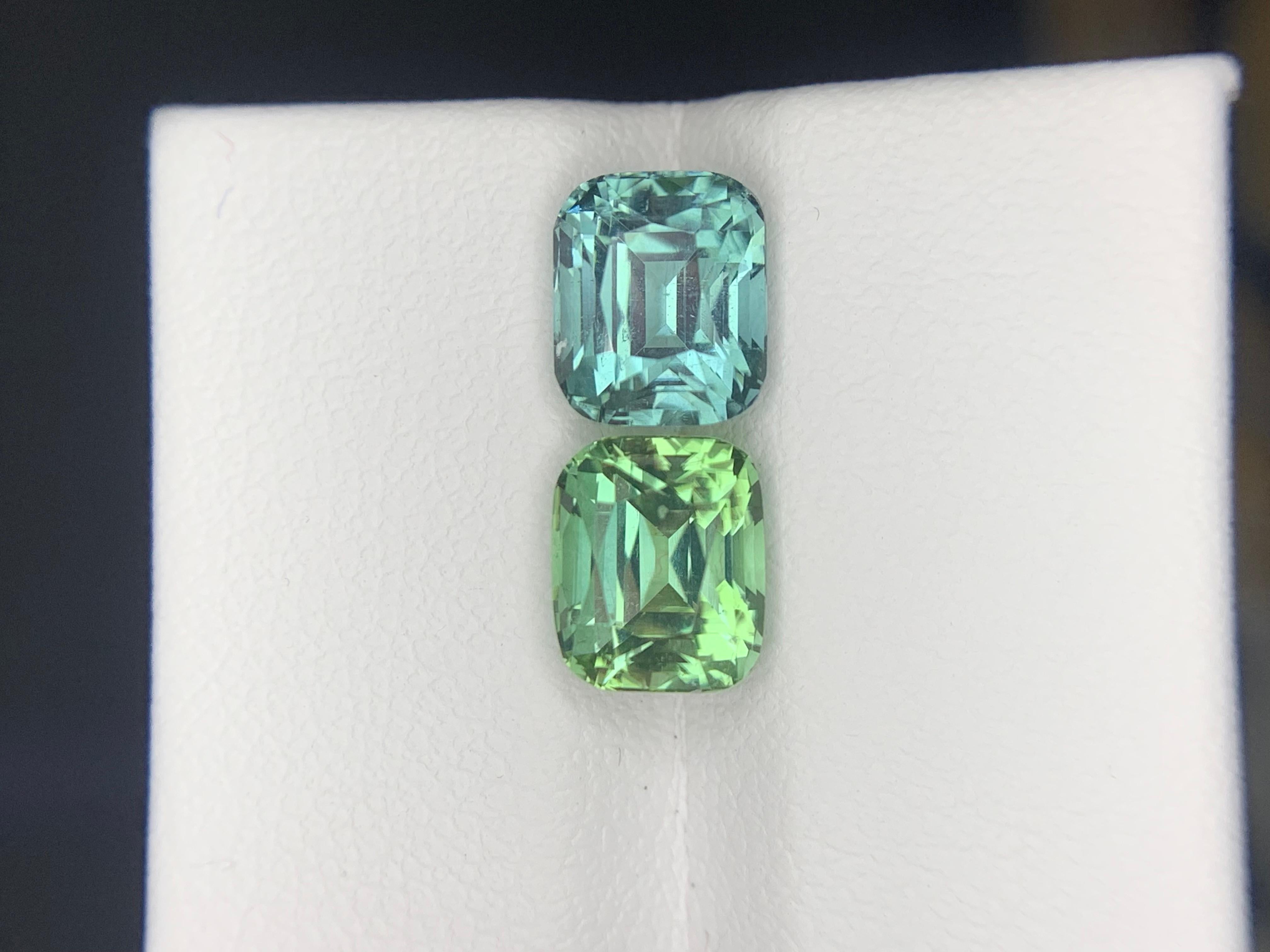4.00 Carats Natural Loose Reverse Tourmaline Pair Gemstones en vente 7