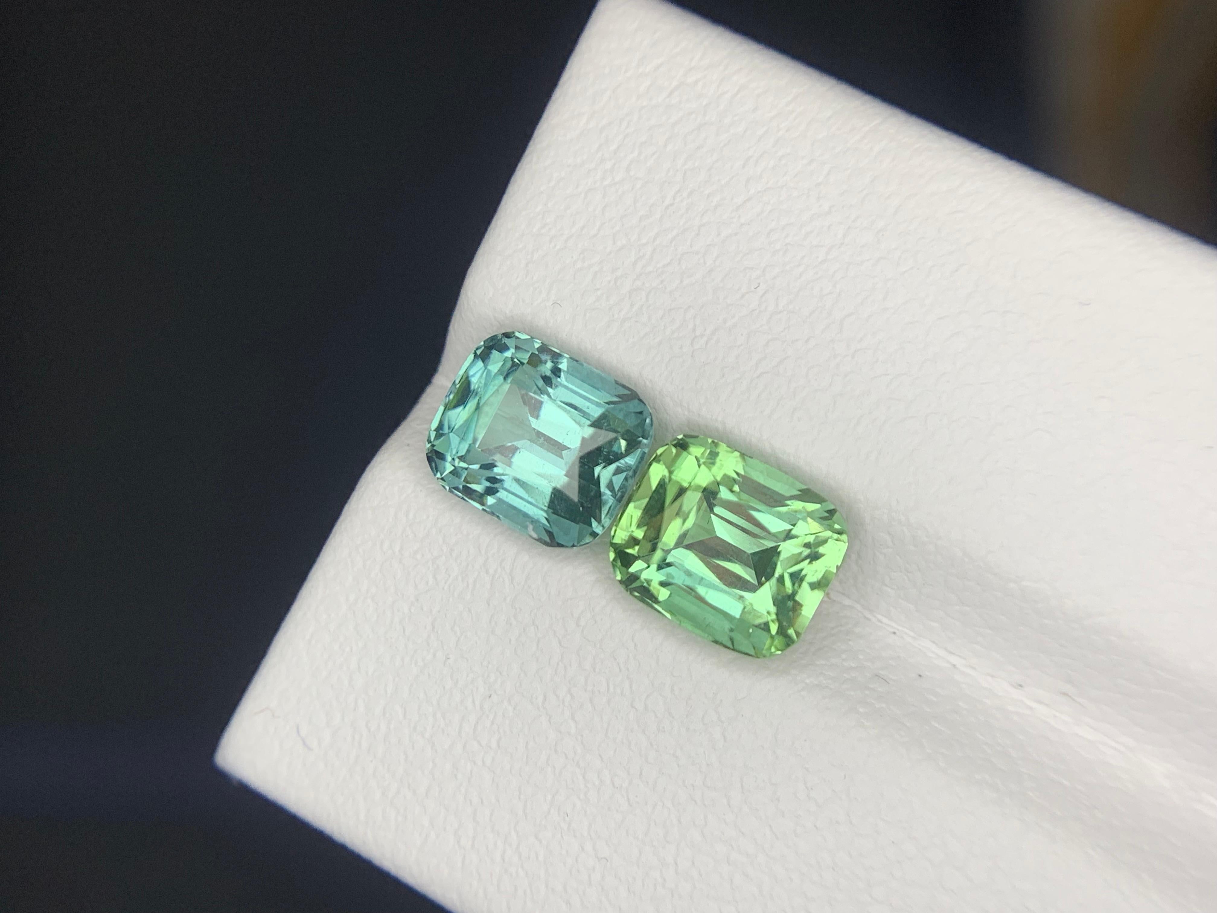 4.00 Carats Natural Loose Reverse Tourmaline Pair Gemstones en vente 8