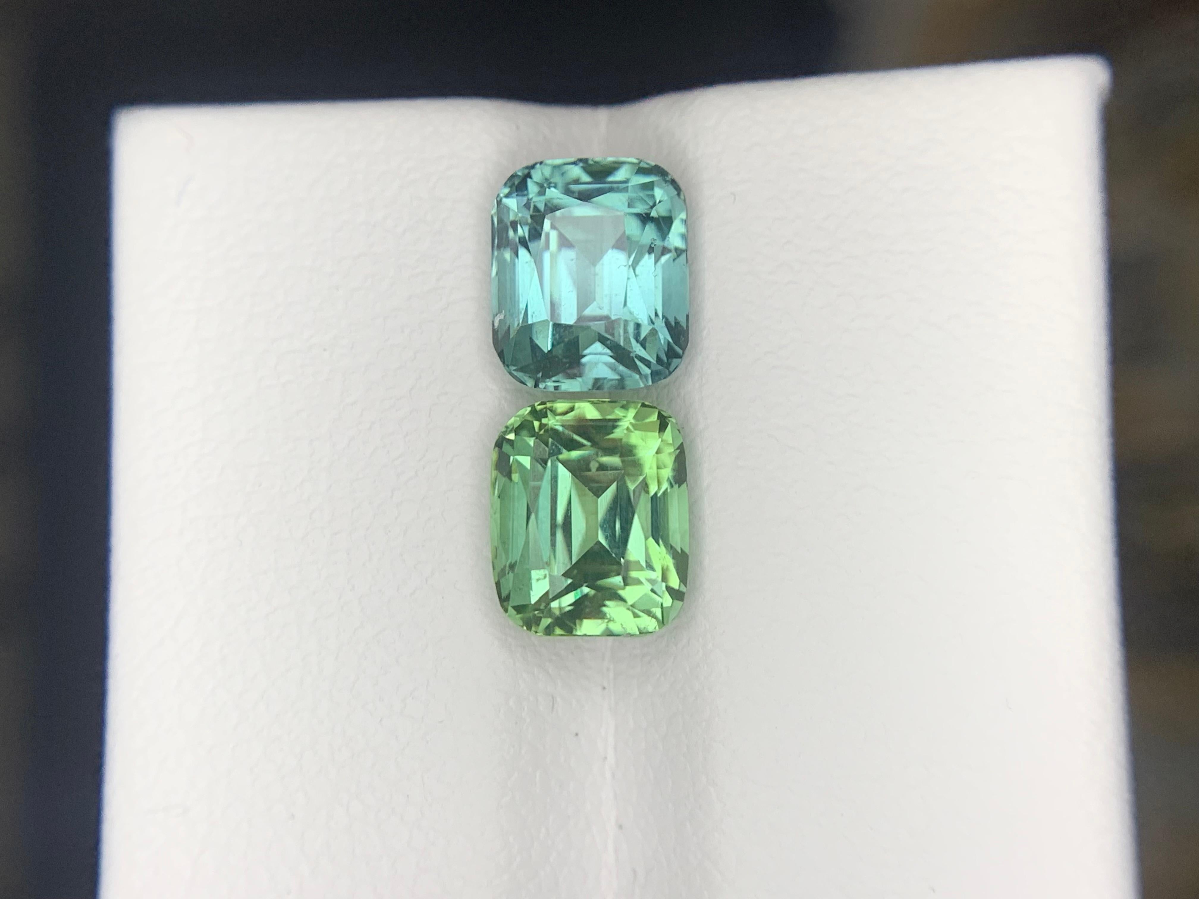 4.00 Carats Natural Loose Reverse Tourmaline Pair Gemstones Unisexe en vente