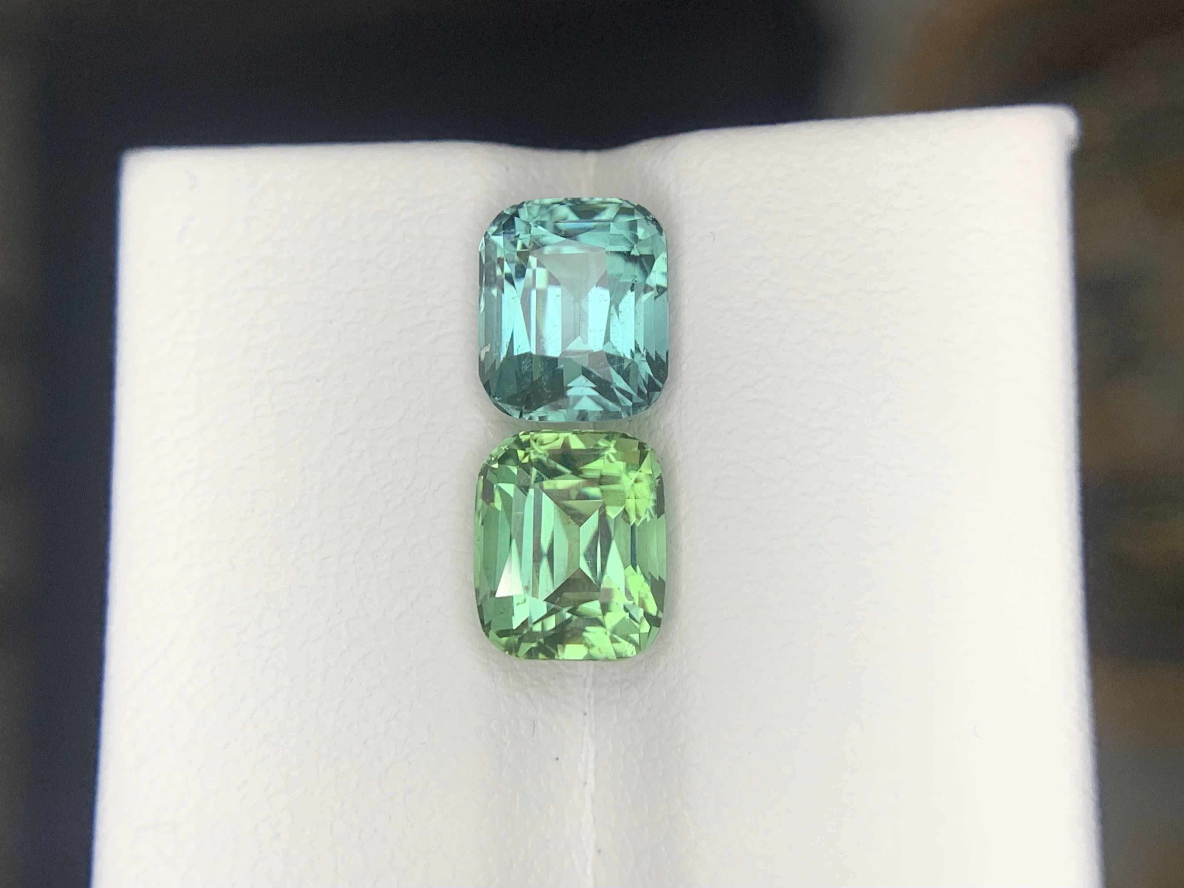 4.00 Carats Natural Loose Reverse Tourmaline Pair Gemstones en vente 1