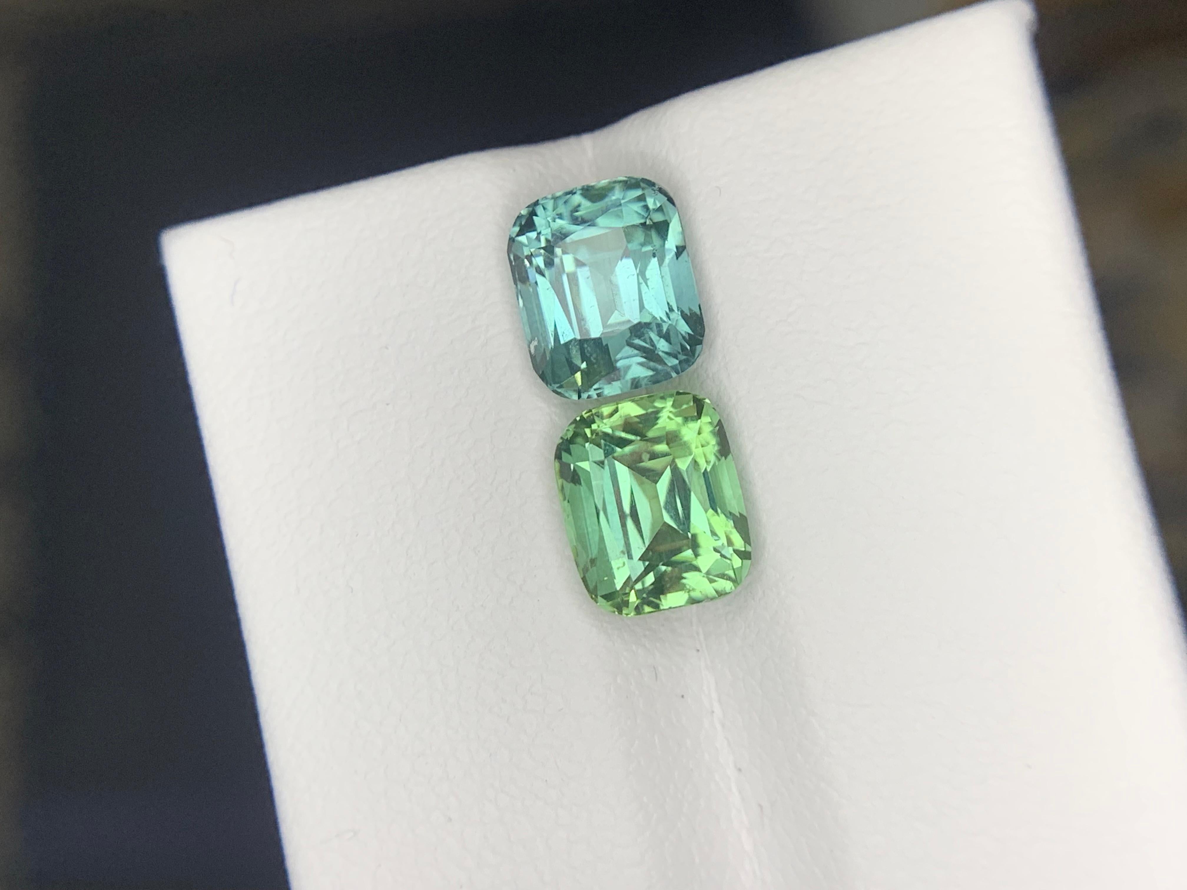 4.00 Carats Natural Loose Reverse Tourmaline Pair Gemstones en vente 2
