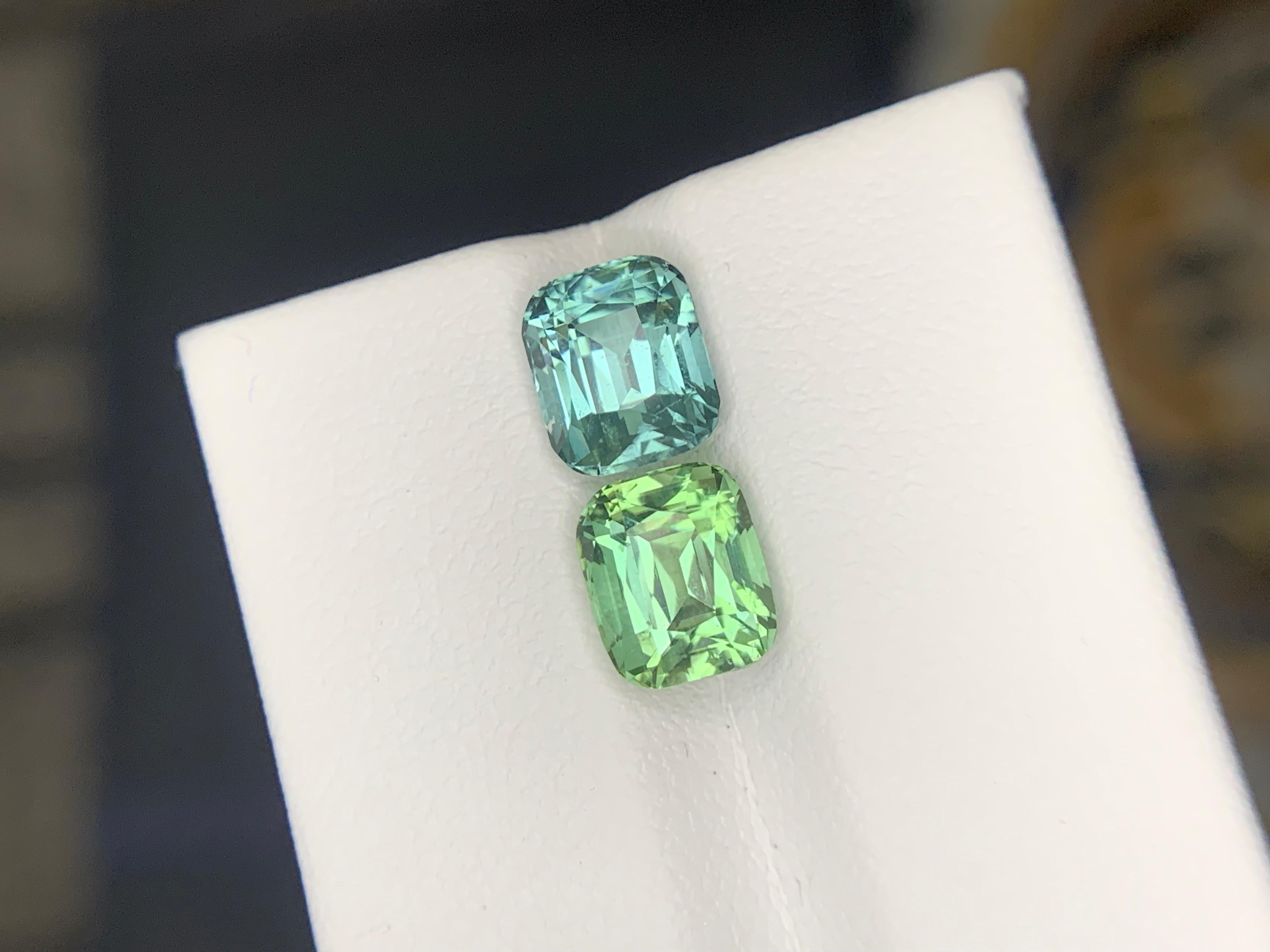 4.00 Carats Natural Loose Reverse Tourmaline Pair Gemstones en vente 3