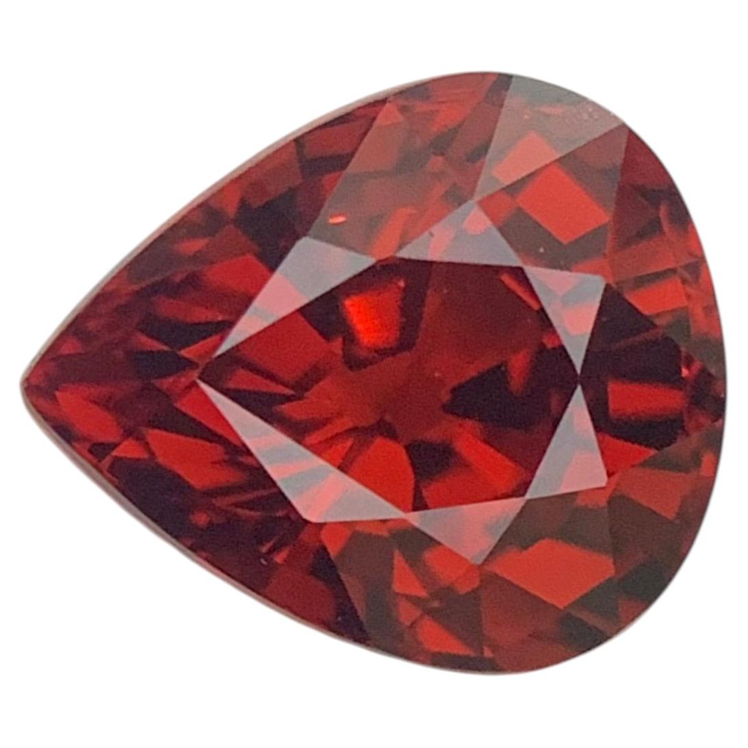 4.00 Carats Natural Spessartite Garnet Loose Gemstone Pear Shape (grenat spessartite en forme de poire)