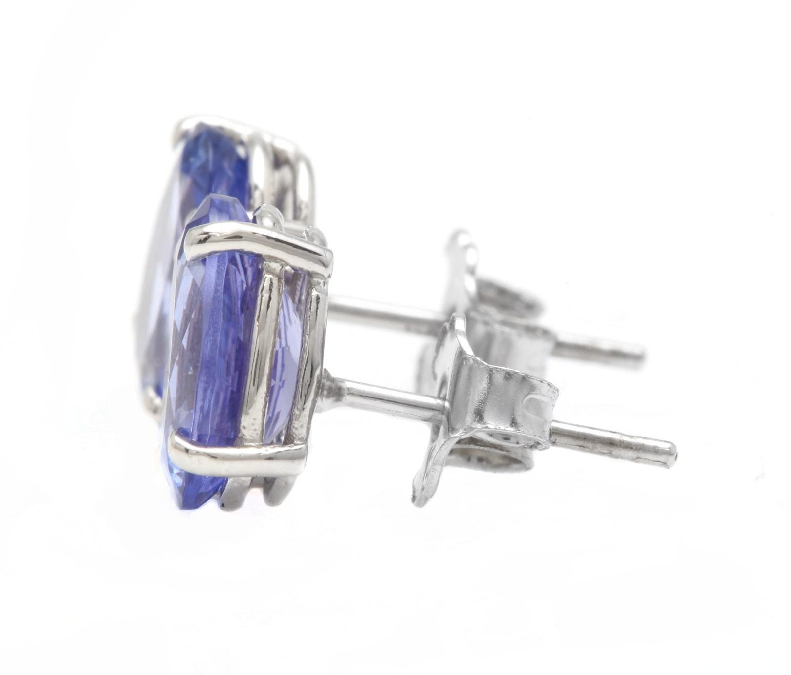 4.00 Carats Natural Tanzanite 14K Solid White Gold Stud Earrings

Amazing looking piece! 

Suggested Replacement Value: $3,000.00 

Total Natural Tanzanites Weight is: 4.00 Carats (both earrings) VVS

Tanzanite Measures: Approx. 9.00 x 7.00mm

Total