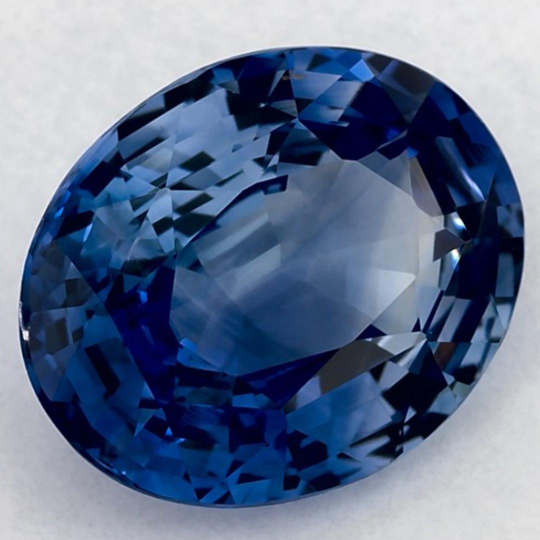 4.00 Karat Blauer Saphir Oval Loser Edelstein (Ovalschliff) im Angebot