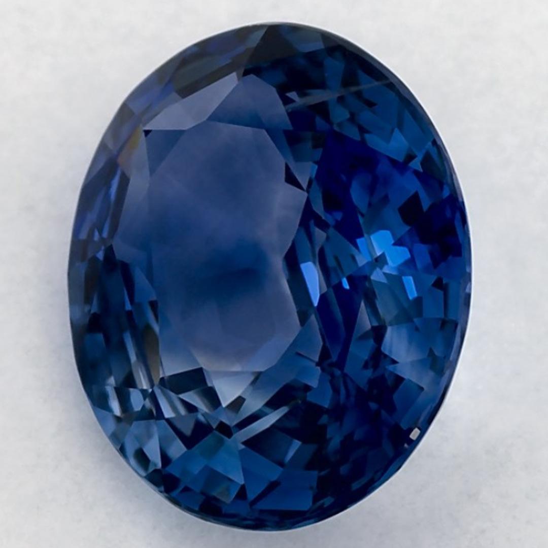4.00 Karat Blauer Saphir Oval Loser Edelstein Damen im Angebot