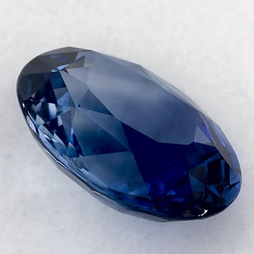 4.00 Karat Blauer Saphir Oval Loser Edelstein im Angebot 1
