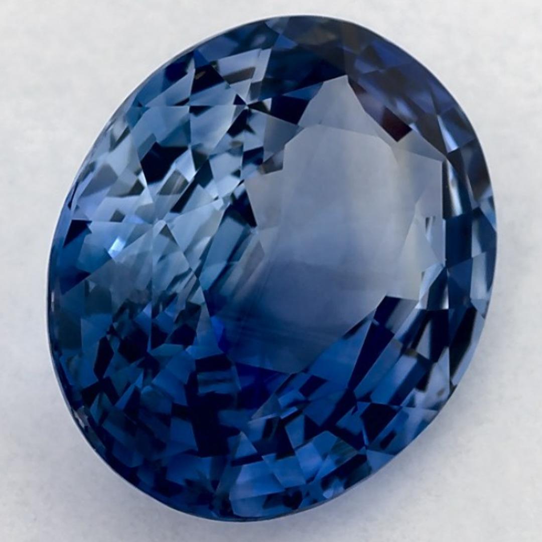 4.00 Karat Blauer Saphir Oval Loser Edelstein im Angebot 2