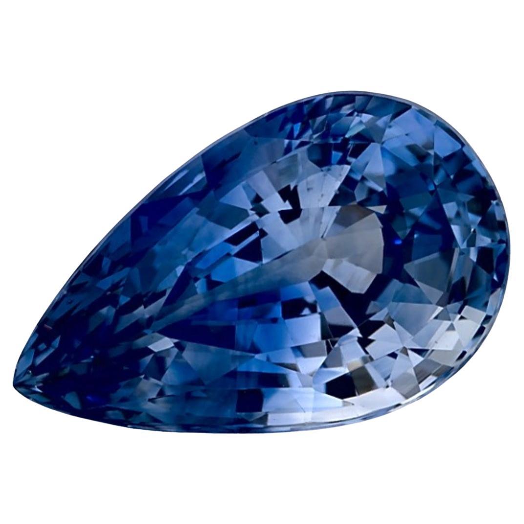 4.00 Ct Blue Sapphire Pear Loose Gemstone