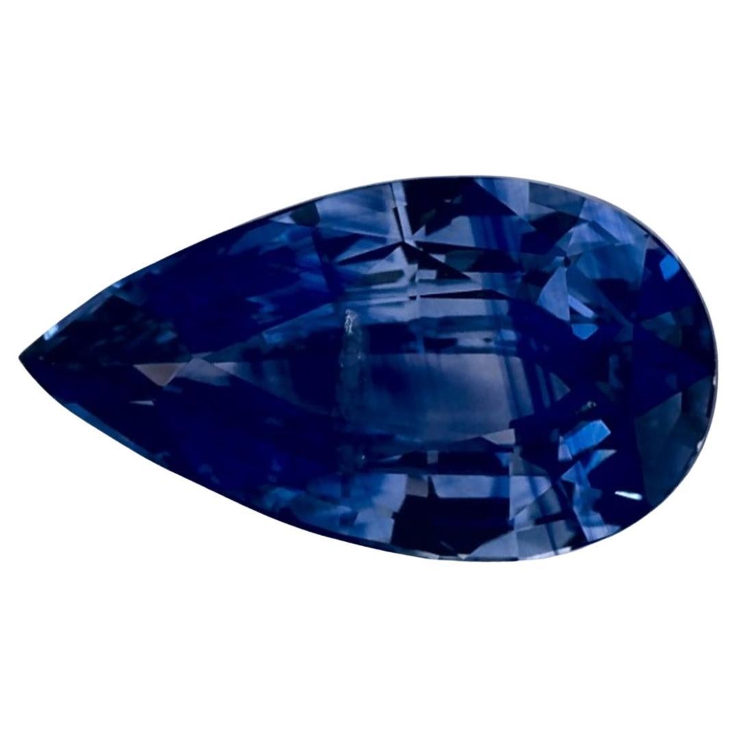 4.00 Ct Blue Sapphire Pear Loose Gemstone