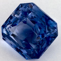 4.00 Karat Blauer Saphir Radiant Loser Edelstein