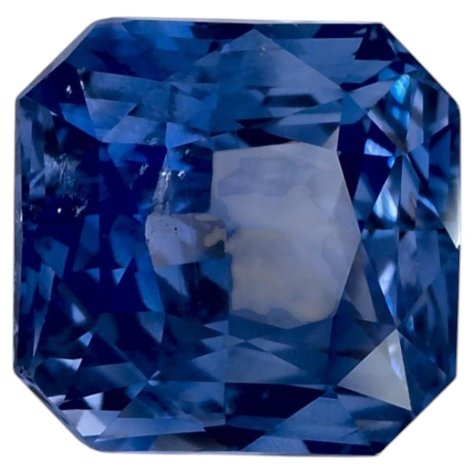 Pierre précieuse taille radiant saphir bleu 4.00 carats