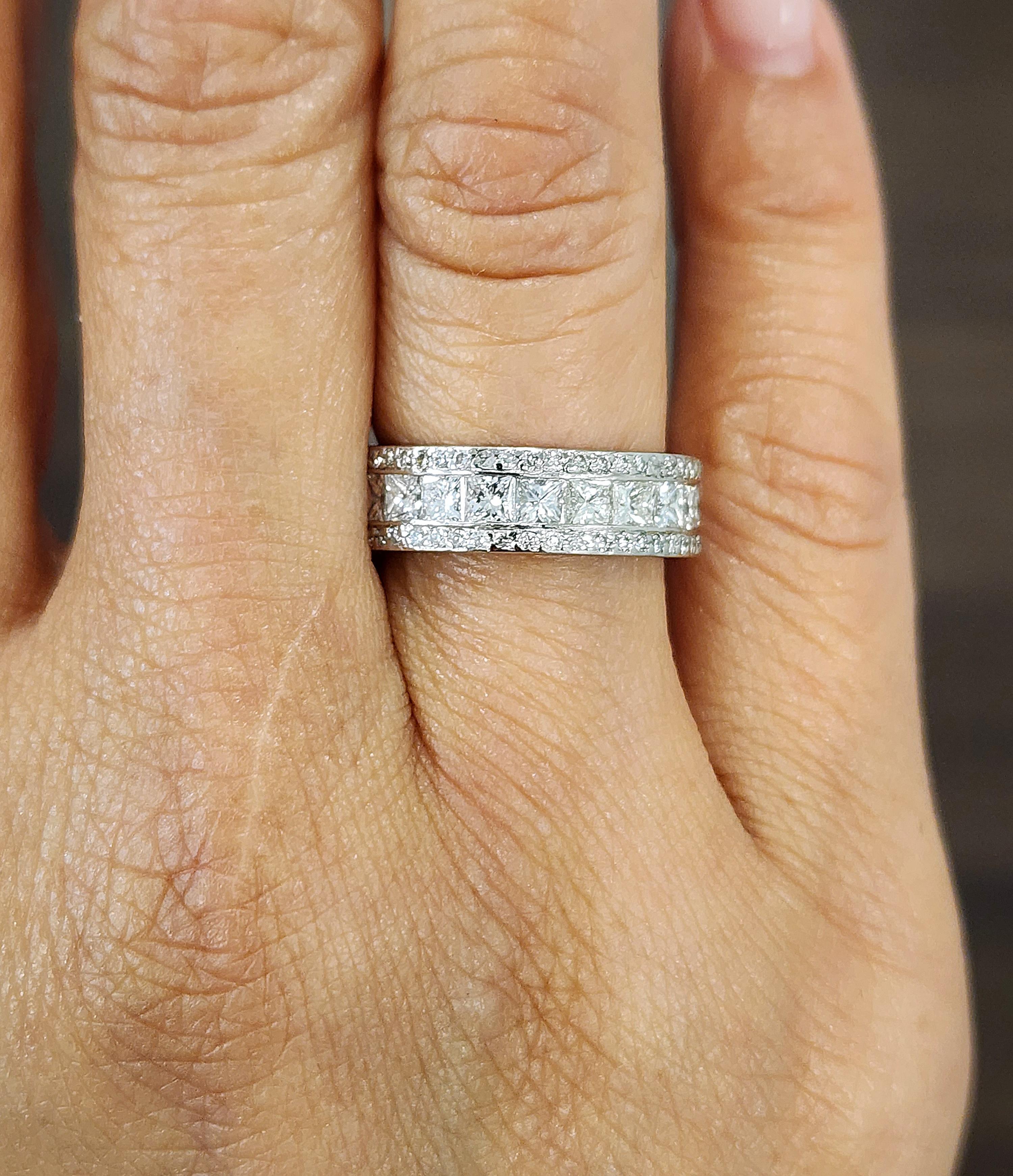 4.00 Karat Diamant Eternity Band (Moderne) im Angebot