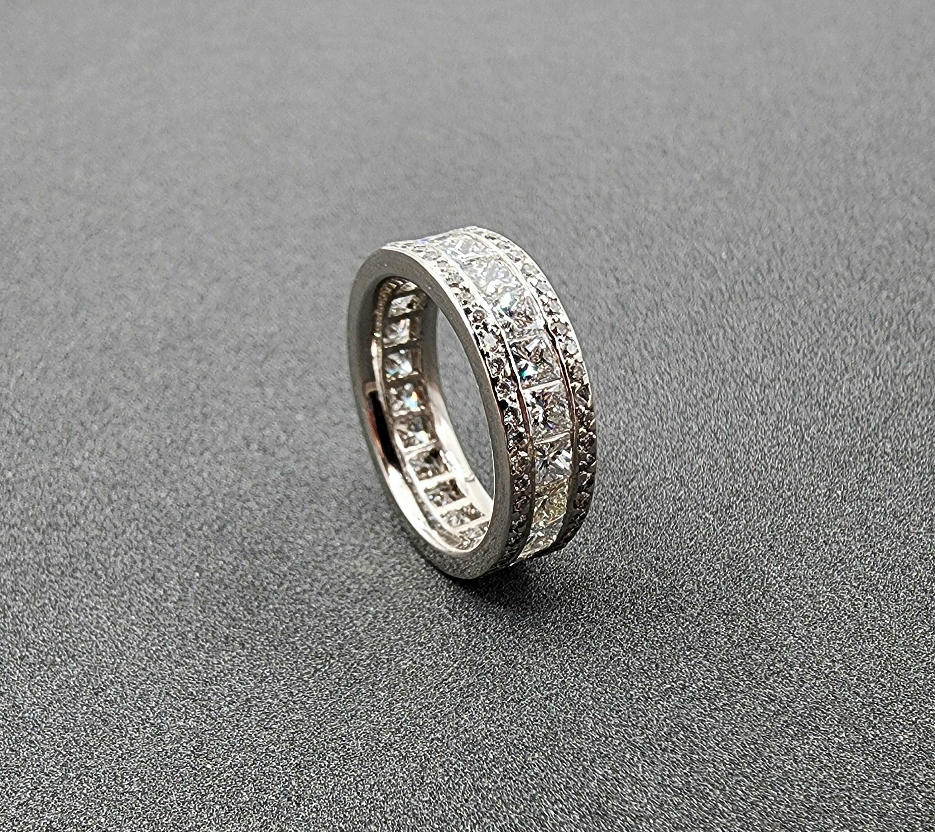 4.00 Karat Diamant Eternity Band (Gemischter Schliff) im Angebot